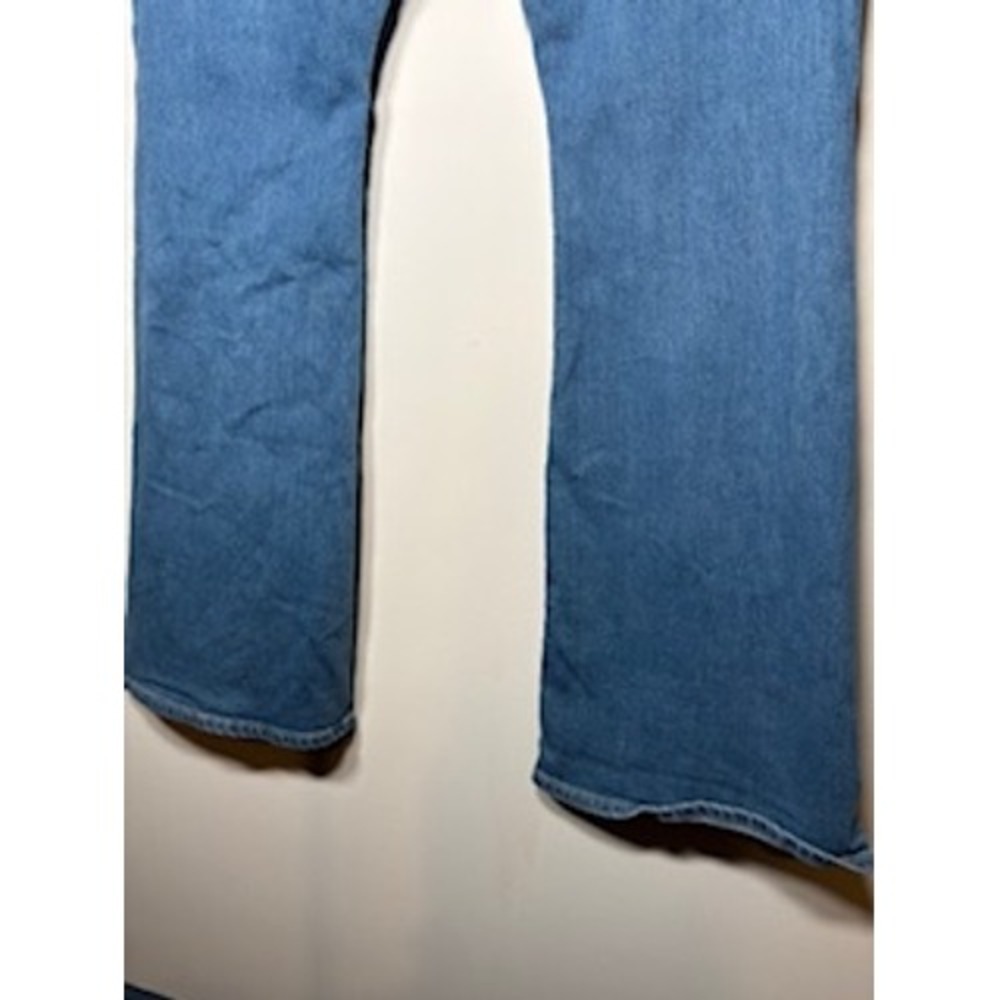 LEVIS 726 Flare Split-Hem Jeans 34 Blue High Rise Boho Retro Denim Western - Picture 7 of 9